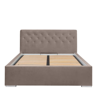 Lit tapissé GRANDA beige BLUVEL 40 160x200 cm