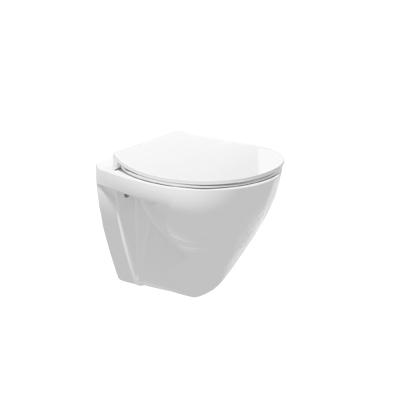 Pack Cuvette suspendue CETUS 52 Rimflush Blanc abattant slim slow close