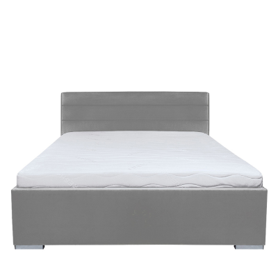 Lit tapissé COSALA II gris clair RIVIERA 91 160x200 cm