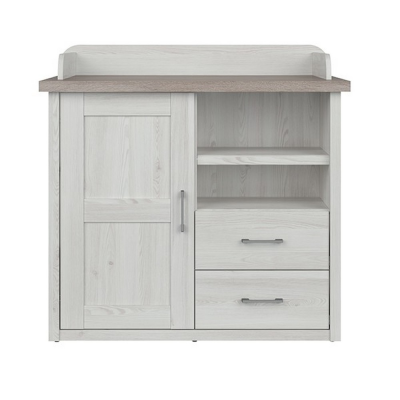 Table à langer avec commode LUCA BABY mélèze sibiu clair/chêne sonoma 1 porte 2 tiroirs