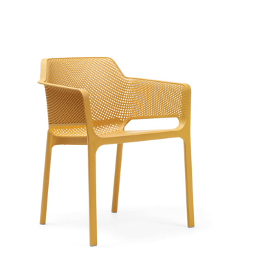 Chaise polypropylène et fibre de verre NET Jaune senape 80x60x58 cm