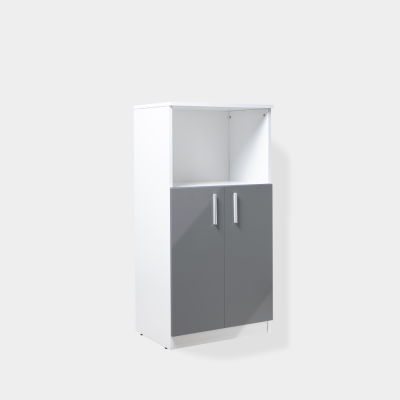 Colonne 2 portes Gris Foncé Brillant L60x H120x P42 cm