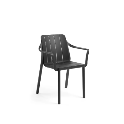 Chaise en polypropylène TIBERINA Antracite