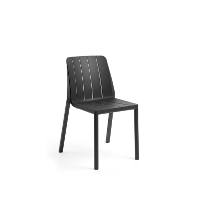 Chaise en polypropylène TIBERINA Bistrot Antracite