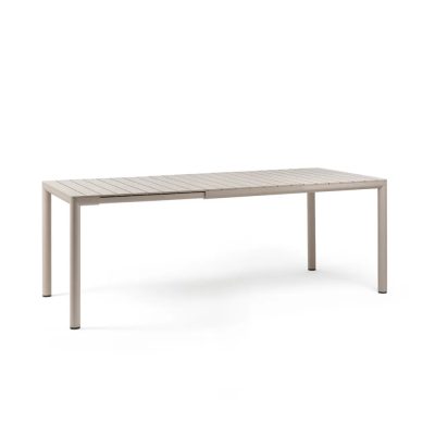 Table extensible en polypropylène TEVERE Beige corda 147-211 cm
