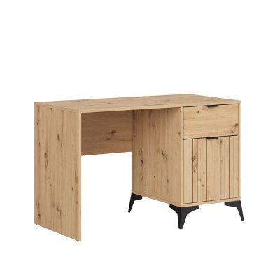 Bureau LAMEA chêne rustique 1 porte 1 tiroir 120x60x78 cm