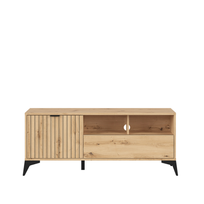 Meuble TV LAMEA chêne rustique 1 porte 1 tiroir 135x56x41 cm
