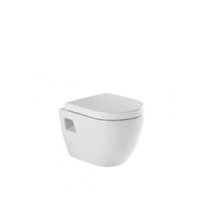 Pack cuvette suspendue SANIBOLD blanc rimflush abattant slow close