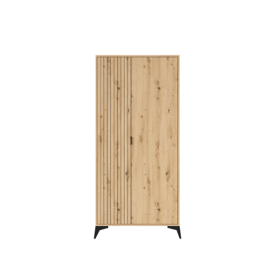 Garde robe LAMEA chêne rustique 2 portes 90x197x55 cm