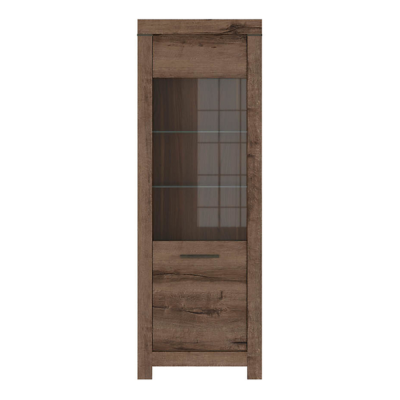 ARMOIRE VITRÉE BALIN 1PORTE CHÊNE MONASTERE