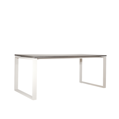Bureau droit MILO O 180x80 cm structure ivory/ plateau rebab