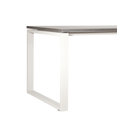 Bureau droit MILO O 180x80 cm structure ivory/ plateau rebab