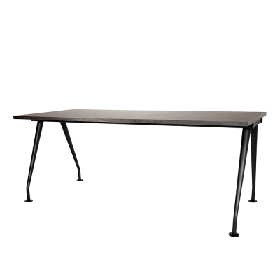 Bureau droit C&C 180x80 cm structure antracite/ plateau rebab