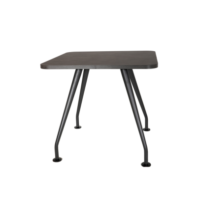 Table de réunion C&C 80x80 cm structure antracite/ plateau rebab