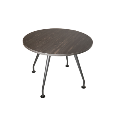 Table de réunion C&C ronde diamètre 100 cm structure antracite/ plateau rebab