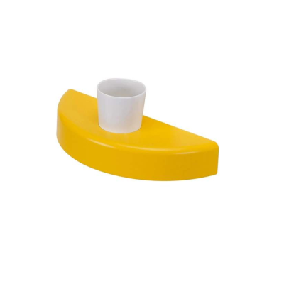Porte verre WcKids jaune avec verre