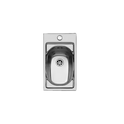 Evier inox S1000 1 cuve vidage 2 - 29x50 cm