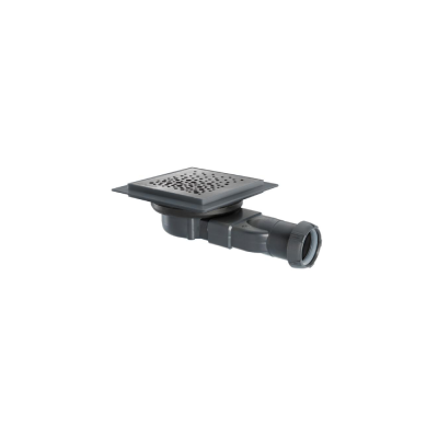 Siphon VENISIO COMPACT extra-plat avec grille carrée en inox