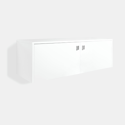 Meuble KOMPO L120 caisson blanc façades deep white habillage deep white