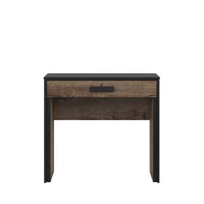 Console KASSEL chêne monastère/ chêne noir 1 tiroir 77x41x85 cm