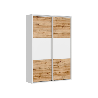 Dressing FLEX blanc/ chêne wotan 2 portes 150,7x218x45 cm