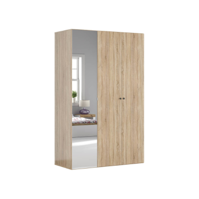Garde robe FLEX chêne sonoma 2 portes 1 porte miroir 150x240x66 cm