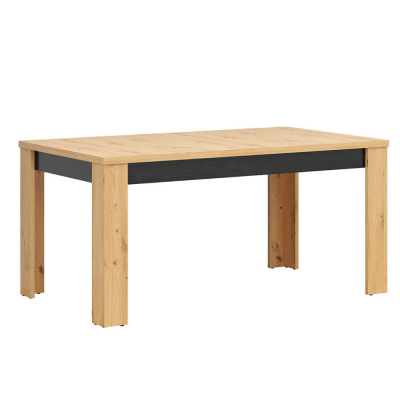 TABLE EXTENSIBLE OSTIA CHÊNE RUSTIQUE/CHÊNE NOIR