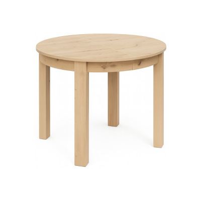 Table extensible BERNARDIN chêne rustique 95-145-195x95x75 cm