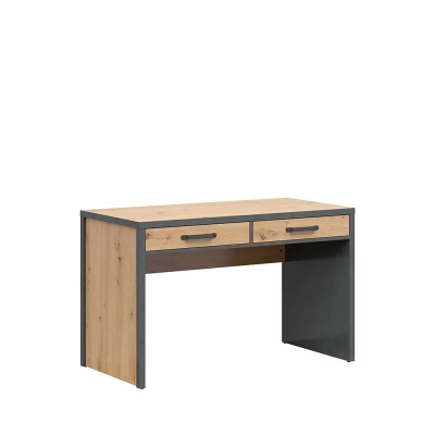 Bureau WESTON chêne rustique/ matera 2 tiroirs 120x60x75,5 cm