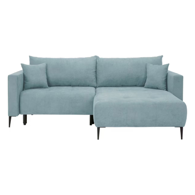 Canapé-lit angle réversible PONTY turquoise SORO_34 avec rangement