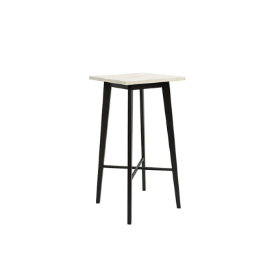 Table haute BARKER blanc chromix/noir