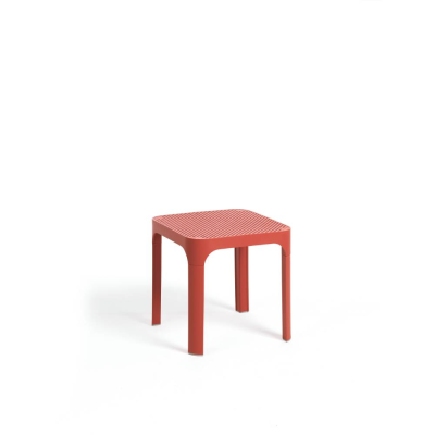 Table carrée en polypropylène NET Rouge Corallo 40 cm