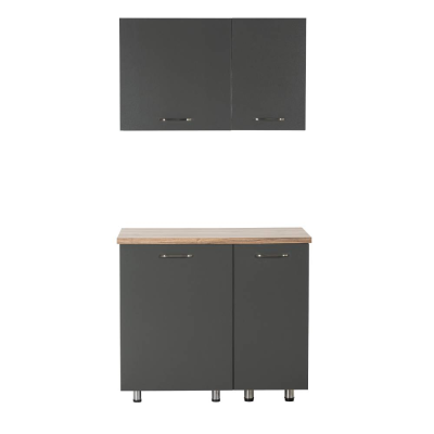 Kitchenette TINY Gris Antracite 100 cm