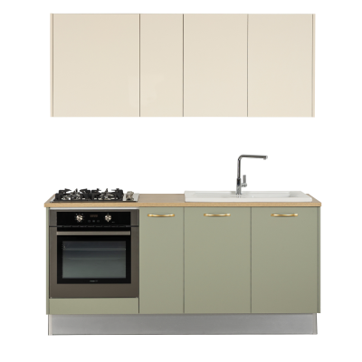 Cuisine SMART 180 façades Crème Vert