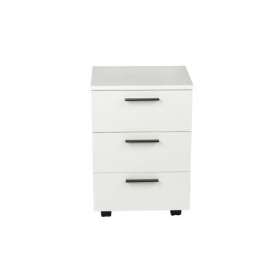 Bloc 3 tiroirs sur roulettes EKO H62xL42xP37 cm blanc