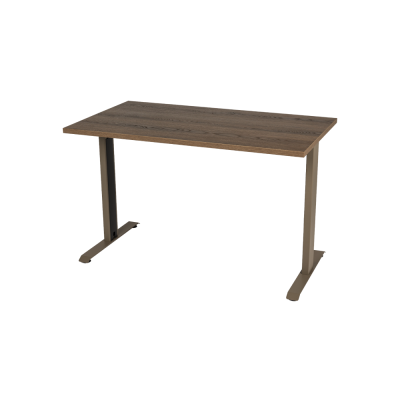 Bureau droit KYRA 120x68 cm structure grège/ plateau bois Avrupa