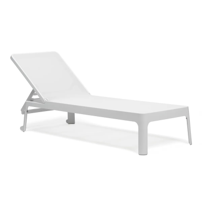 Chaise longue en polypropylène PLANO Blanc/ Blanc