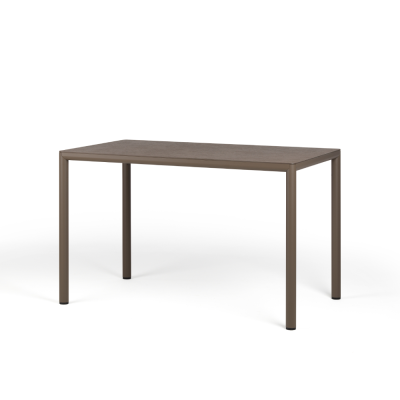 Table en aluminium/ HPL PIAVE Tabacco 120x70 cm