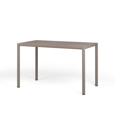 Table en aluminium/ HPL PIAVE Tortora 120x70 cm