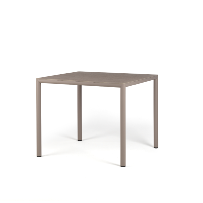 Table en aluminium/ HPL PIAVE Tortora 90x90 cm