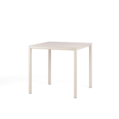 Table en aluminium/ HPL PIAVE Beige Corda 80x80 cm