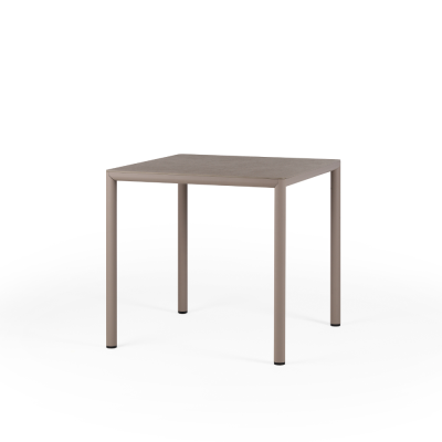 Table en aluminium/ HPL PIAVE Tortora 80x80 cm