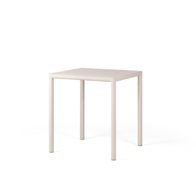 Table en aluminium/ HPL PIAVE Beige Corda 70x70 cm