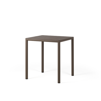 Table en aluminium/ HPL PIAVE Tabacco 70x70 cm