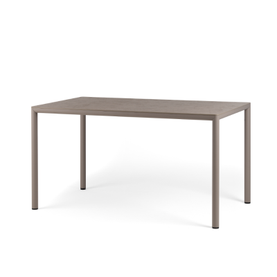 Table en aluminium/ HPL PIAVE Tortora 140x80 cm