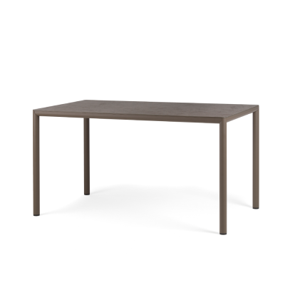 Table en aluminium/ HPL PIAVE Tabacco 140x80 cm