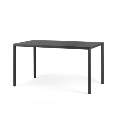 Table en aluminium/ HPL PIAVE Anthracite 140x80 cm