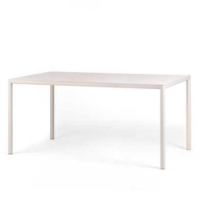 Table en aluminium/ HPL PIAVE Beige Corda 160x90 cm