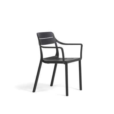 Chaise en polypropylène CASSIA Anthracite