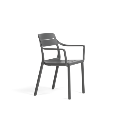 Chaise en polypropylène CASSIA Gris Basalto